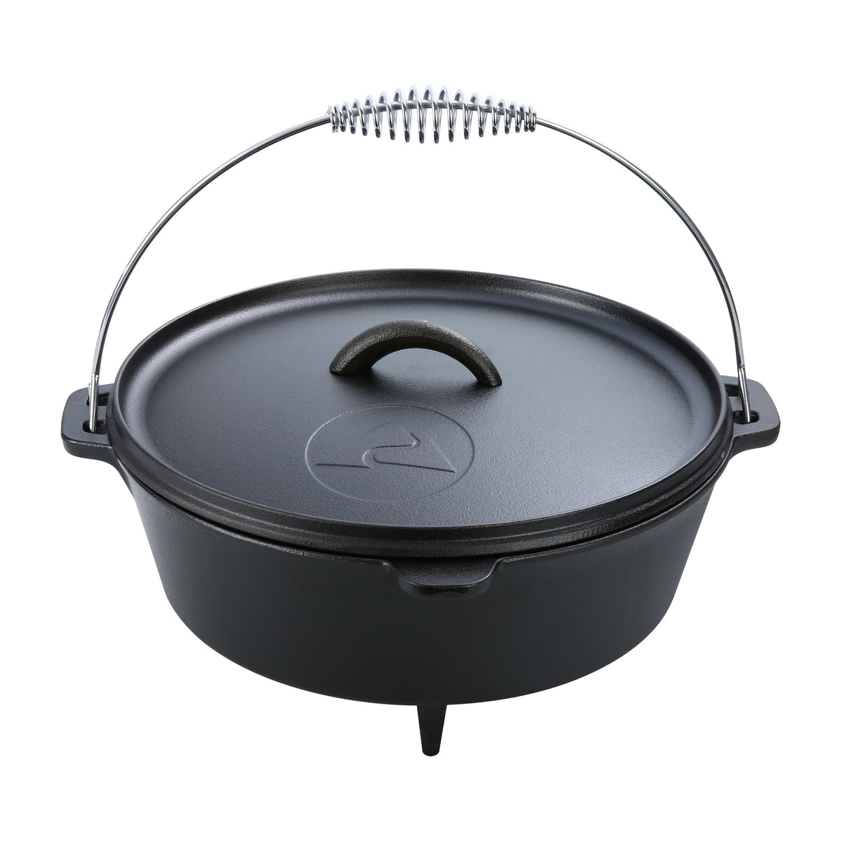 Ozark Trail 5-Quart Pre-Seasoned Cast Iron Dutch Oven with Spiral Bail Handle