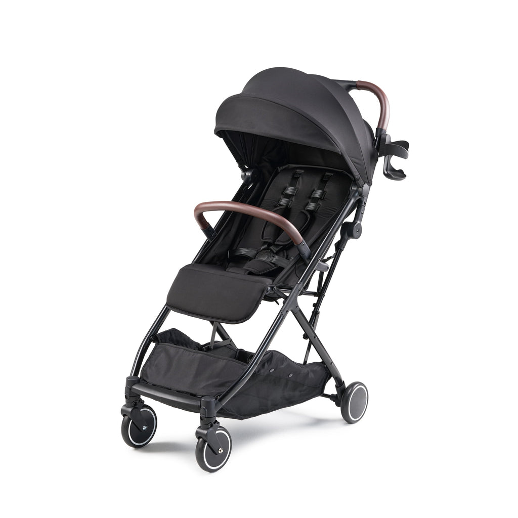 Parent's Choice Baby Stroller, One-Hand Quick Fold, Full-Reclining Backrest, Compact Lightweight Design, Black