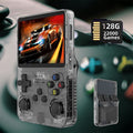 Salange R36S Open Source Handheld Game Console, 3.5-inch 3D large screen, GBA Dual Joystick, Arcade Nostalgia, Black, 128GB