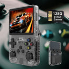 Salange R36S Open Source Handheld Game Console, 3.5-inch 3D large screen, GBA Dual Joystick, Arcade Nostalgia, Black, 128GB
