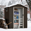 Sobaniilo 5x3x6FT Outdoor Storage Shed Clearance with Lockable Door Metal Garden Shed Steel Anti-Corrosion Storage House Waterproof Tool Shed (Gray)