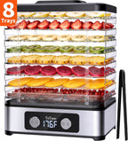 TNTANTS Food Dehydrator, 8 Trays Electric Dehydrator with Adjustable 48H Timer & 95-176℉ Temperature Control, Dehydrator for Food and Jerky, Fruits