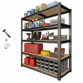 UBERLYFE Heavy Duty Garage Shelves, 2400 lbs Capacity 5-Tier Metal Storage Shelves, 60”H Adjustable Shelving Unit, Narrow Garage Storage Rack