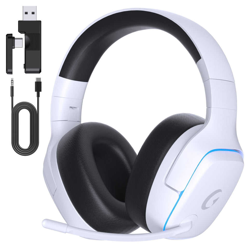 AYEDLOE Wireless Gaming Headset 2.4GHz for PS5/PS4/PC/Switch-Bluetooth 5.3 Headphones with Noise-Canceling Mic, 7.1 Surround Sound, 70H Battery Life