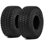 Uforic Set of 2 15x6.00-6 Lawn Mower Turf Tires, Heavy Duty 4 Ply Tubeless Replacement Tires, 570 LBS Max Load Capacity for Riding Lawn Tractors &