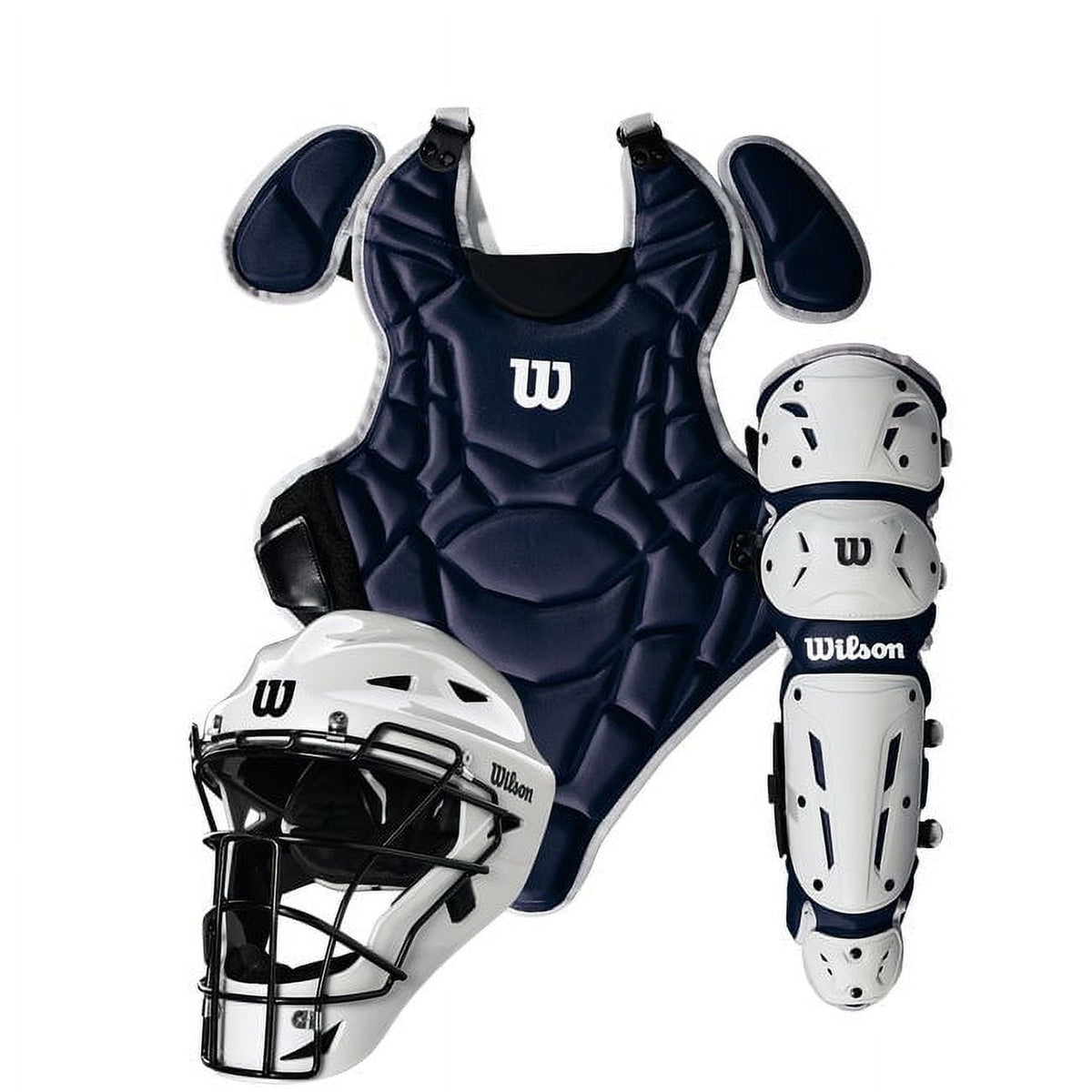 Wilson EZ Gear 2.0 Catcher’s Gear Kit - Navy, Small/Medium (Ages 5-7)