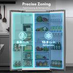 Side-By-Side Built-In Refrigerator With Freezer And Ice Maker, 36 in, 20.01 Cu. Ft., Stainless Steel - F4506