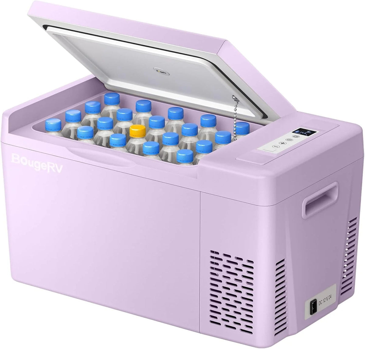 BougeRV 23 Quart Portable Car Refrigerator Freezer, Grey, 12/24V DC - CR22