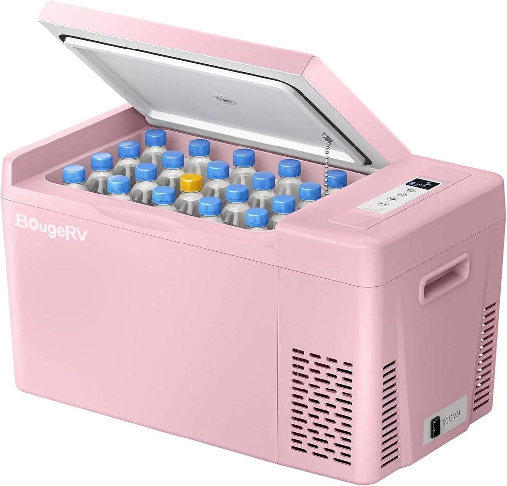 BougeRV 23 Quart Portable Car Refrigerator Freezer, Grey, 12/24V DC - CR22