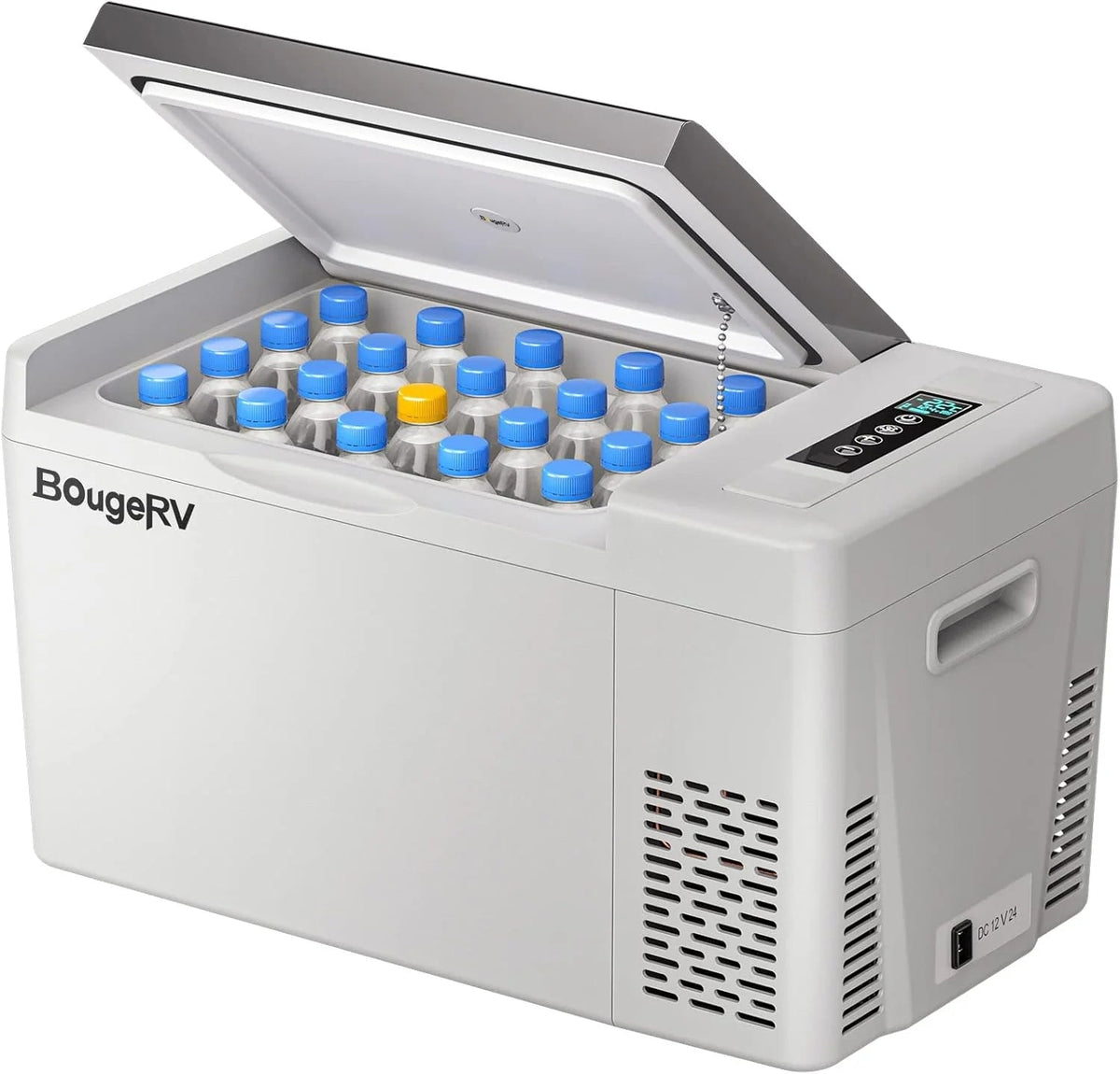 BougeRV 23 Quart Portable Car Refrigerator Freezer, Grey, 12/24V DC - CR22