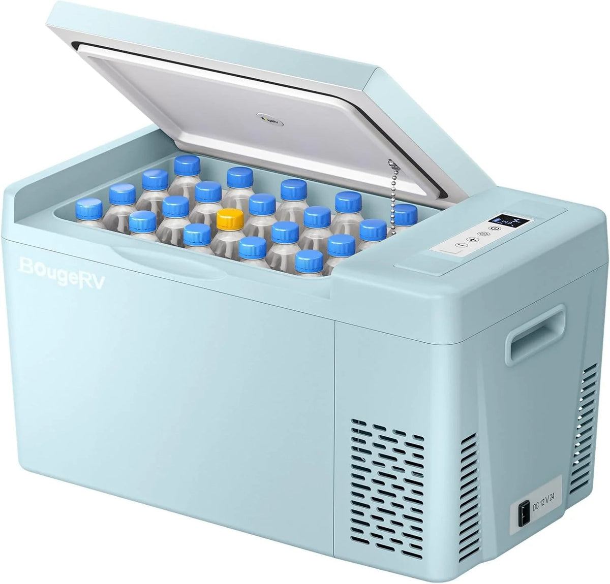 BougeRV 23 Quart Portable Car Refrigerator Freezer, Grey, 12/24V DC - CR22