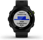 Garmin GPS Running Smartwatch With Heart Rate Monitor, 2-Week Battery, Black - Forerunner 55