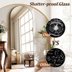 BEAUTYPEAK Arched Full Length Floor Mirror 64"x21.1" Full Body Standing Mirror,Black