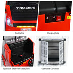 Kids Ride-On Semi-Truck With Detachable Container, 8 Wheels, 12V 7Ah Battery And Remote Control