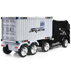 Kids Ride-On Semi-Truck With Detachable Container, 8 Wheels, 12V 7Ah Battery And Remote Control