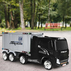 Kids Ride-On Semi-Truck With Detachable Container, 8 Wheels, 12V 7Ah Battery And Remote Control