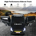 Kids Ride-On Semi-Truck With Detachable Container, 8 Wheels, 12V 7Ah Battery And Remote Control
