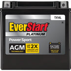 EverStart Platinum AGM Power Sport Battery, Group Size TX14L, 12 V, 200 CCA