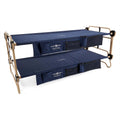 Disc-O-Bed XL Cam-O-Bunk Benchable Double Cot With Storage Organizers - Navy