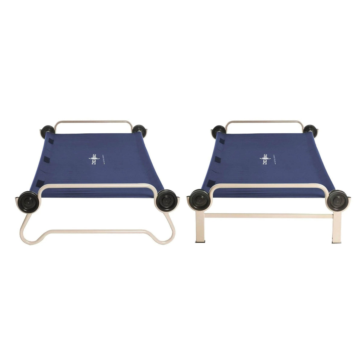 Disc-O-Bed XL Cam-O-Bunk Benchable Double Cot With Storage Organizers - Navy
