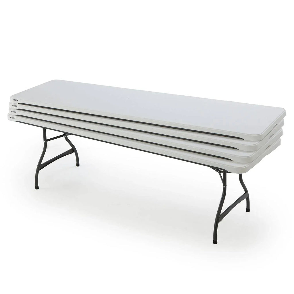 Commercial Stacking Folding Table 4-Pack, 8 ft, White - 80344