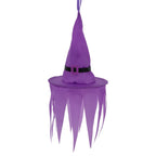 Light-Up Hanging Witch Hat Decorations, Orange and Purple, 6", 3 Count, Halloween by Way To Celebrate