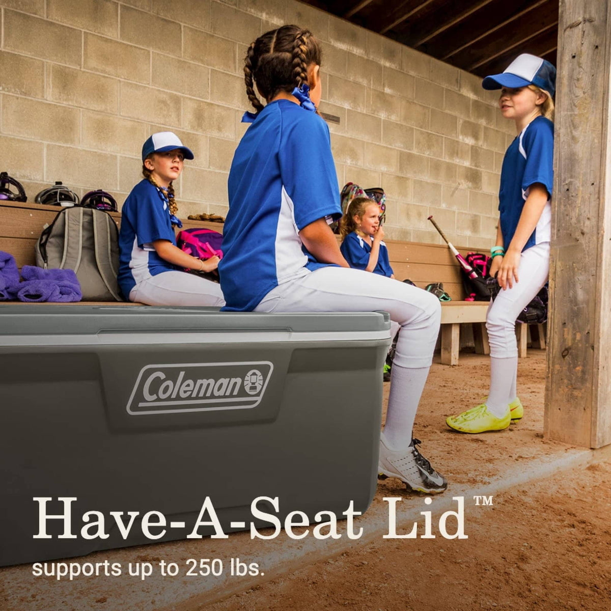 Coleman Classic 120 QT Hard-Sided Ice Chest Cooler, Silver Ash