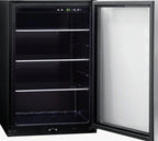 Frigidaire 24 inch Freestanding Beverage Center With Glass Door, Stainless Steel, 138 12 oz. Can Storage - FRYB4623AS