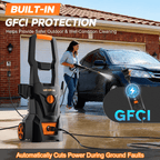 NEXPOW Electric Pressure Washer, 4000 Max PSI 2.6 GPM Power Washer with Foam Cannon, 4 Quick Nozzles & Built-in GFCI Protection for Cars, Driveways