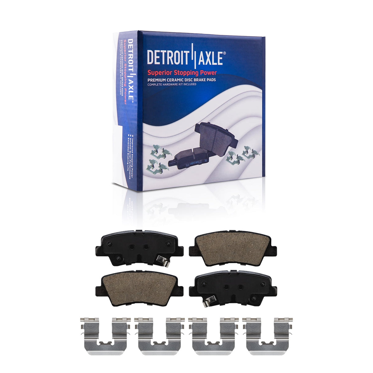 Detroit Axle - Brake Kit for 2011-2015 Hyundai Sonata 2011-2016 Kia Optima Front & Rear Disc Brake Rotors Ceramic Brakes Pads 2012 2013 2014