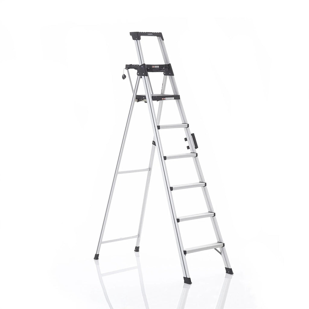 Cosco Signature Series Aluminum Folding Step Ladder 8 Ft 300 Lb Type IA - 12 Ft Max Reach