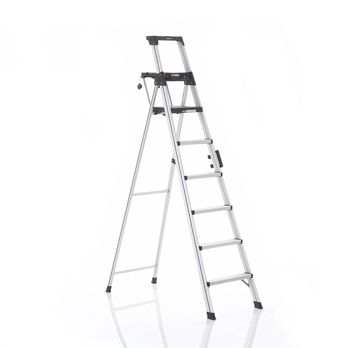 Cosco Signature Series Aluminum Folding Step Ladder 8 Ft 300 Lb Type IA - 12 Ft Max Reach