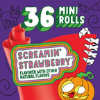 Fruit Roll-Ups Mini Rolls, Screamin' Strawberry Fruit Flavored Snacks, 36 Count, 13.3 oz