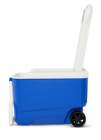 Igloo Wheelie Cool 38 QT Hard Sided Cooler with Wheels, Blue