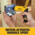 DEWALT 8V MAX Cordless Gyroscopic Screwdriver With Adjustable Handle, 2 1.0Ah Batteries, Charger And Bag