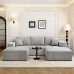 Settab Modular Sectional Sofa, 2 Seater Left-Facing Chaise, Black, 68.9 inch D x 107.5 inch W x 36.3 inch H