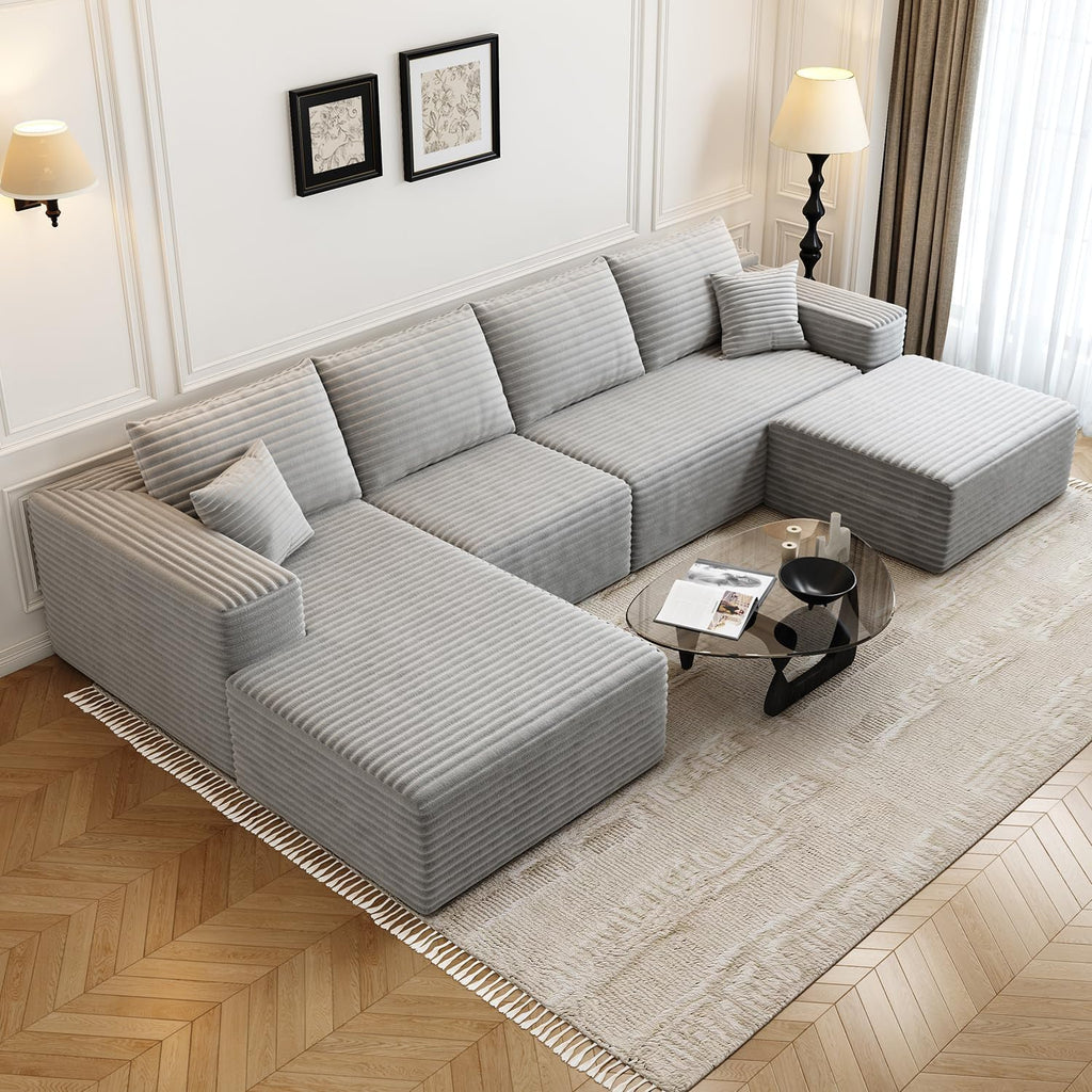 Settab Modular Sectional Sofa, 2 Seater Left-Facing Chaise, Black, 68.9 inch D x 107.5 inch W x 36.3 inch H