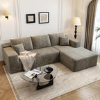 Settab Modular Sectional Sofa, 2 Seater Left-Facing Chaise, Black, 68.9 inch D x 107.5 inch W x 36.3 inch H