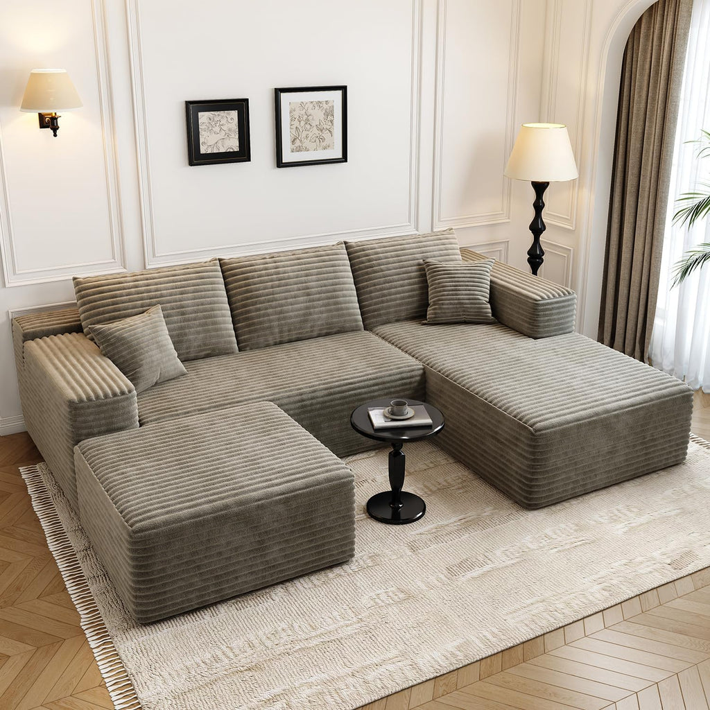 Settab Modular Sectional Sofa, 2 Seater Left-Facing Chaise, Black, 68.9 inch D x 107.5 inch W x 36.3 inch H