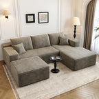 Settab Modular Sectional Sofa, 2 Seater Left-Facing Chaise, Black, 68.9 inch D x 107.5 inch W x 36.3 inch H