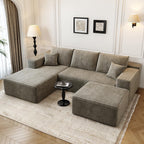 Settab Modular Sectional Sofa, 2 Seater Left-Facing Chaise, Black, 68.9 inch D x 107.5 inch W x 36.3 inch H