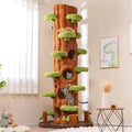 Luxury Simulation Cat Tree Tower With 5 Condos, 90.5 in Tall