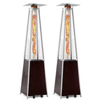 Hampton Bay Pyramid Outdoor Propane Patio Heaters, 2-Set, 42,000 BTU - Brown