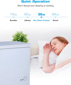 EUASOO 3.5 Cu.Ft Chest Freezer With Removable Basket, White - FLG-80Q
