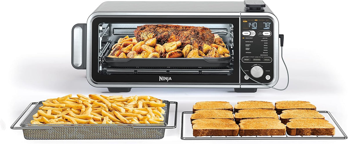 13-in-1 Countertop Air Fry Oven With Smart Thermometer - Silver