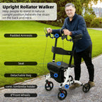 Combo Standing Upright Rollator Walker With Seat