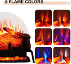 PuraFlame Free Standing Electric Fireplace Log Set Insert, 24 inch, 750W/1500W Heater