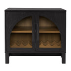 Better Homes & Gardens Juliet Arch Door Kitchen Cabinet, Rich Black, 36 W x 20 D x 32 H - BHS336249972035 / BHS536249972003