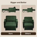 3-in-1 Convertible Pullout Sleeper Chair Bed - 75in x 26in x 17in