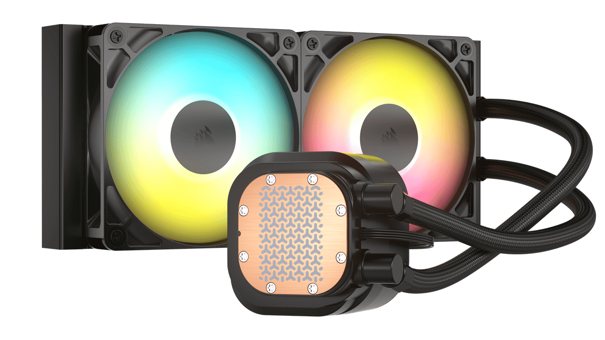 CORSAIR NAUTILUS 240 RS ARGB Liquid CPU Cooler – RS120 ARGB Fans – Fits Intel® LGA 1851, AMD® AM5/AM4 – Simple Daisy-Chain Connections - Direct